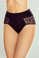 Beautiful shaping panties, smooth microfiber, openwork lace, belly control, flowers